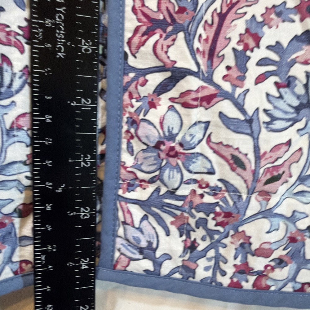 NWOT 7 For All Mankind Women's Small Quilted Floral Jacket Lightweight White BL - Picture 14 of 16